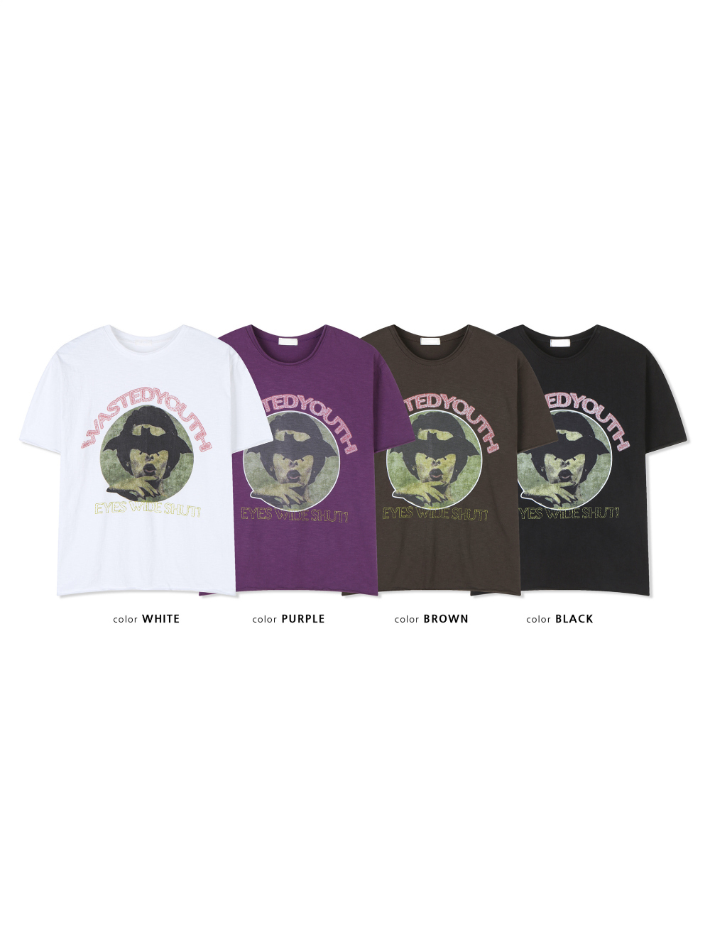 umen Short-sleeved Coarse-knit T-shirt