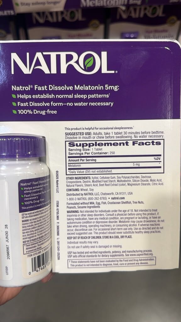 DS139 Natrol 褪黑素5mg 速溶片250粒 exp:2028.06