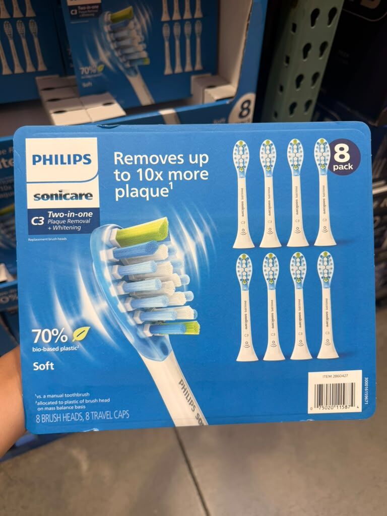 DS133 Philips Sonicare C3 Two-in-one（具備除牙菌斑與美白雙效功能）替換電動牙刷頭8支裝