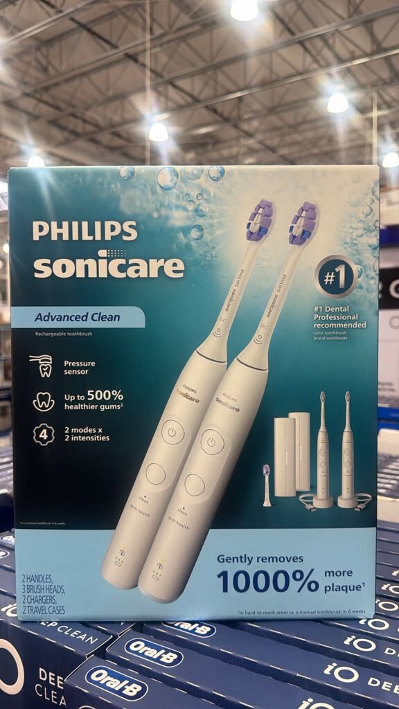 DS130 Philips Sonicare Advanced Clean 智能聲波震動電動牙刷(雙機家庭裝)