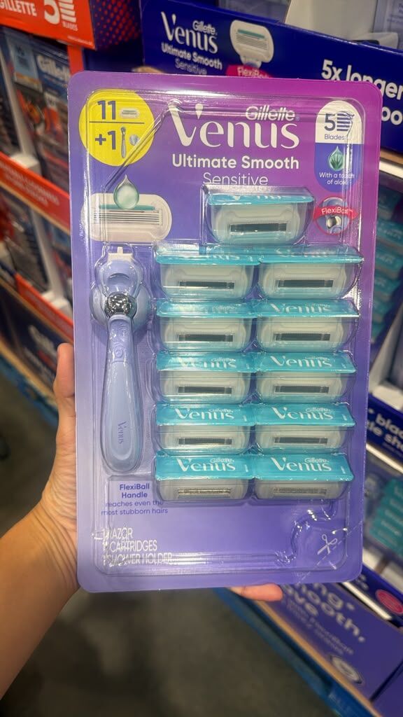 DS129 Gillette 女士刮毛刀（包含 1 個 FlexiBall 刀架、11 個 5 刀片替換刀頭）