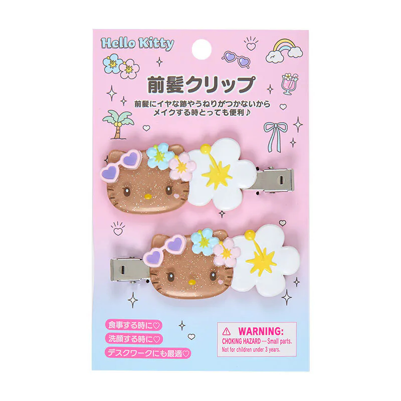 日本 Sanrio 陽光夏日系列 髮夾對裝 sparkling summer pool party
