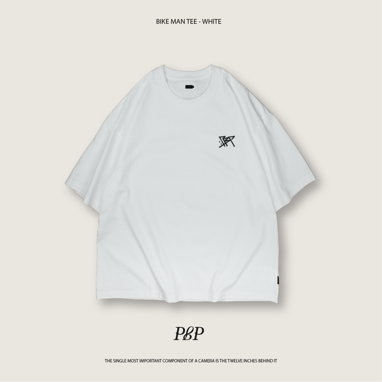 P.B.P - BIKE MAN TEE  - WHITE