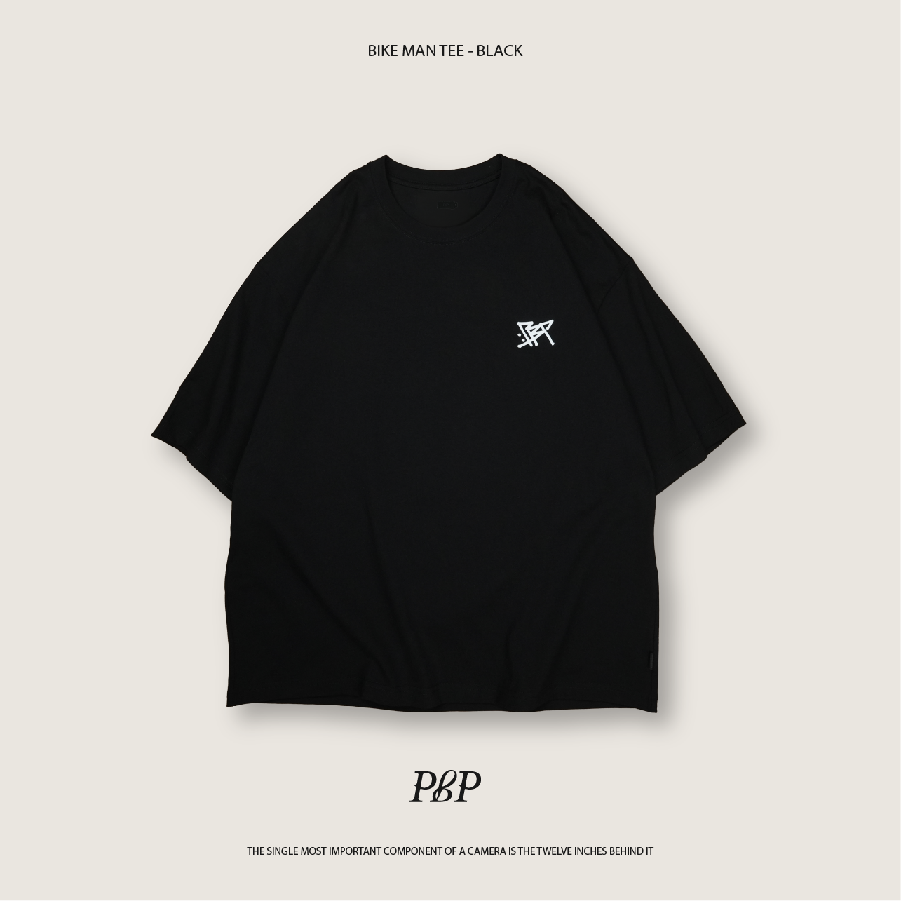 P.B.P - BIKE MAN TEE  - BLACK