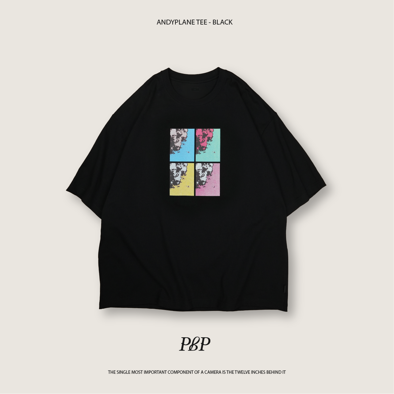 P.B.P - ANDYPLANE TEE  - BLACK