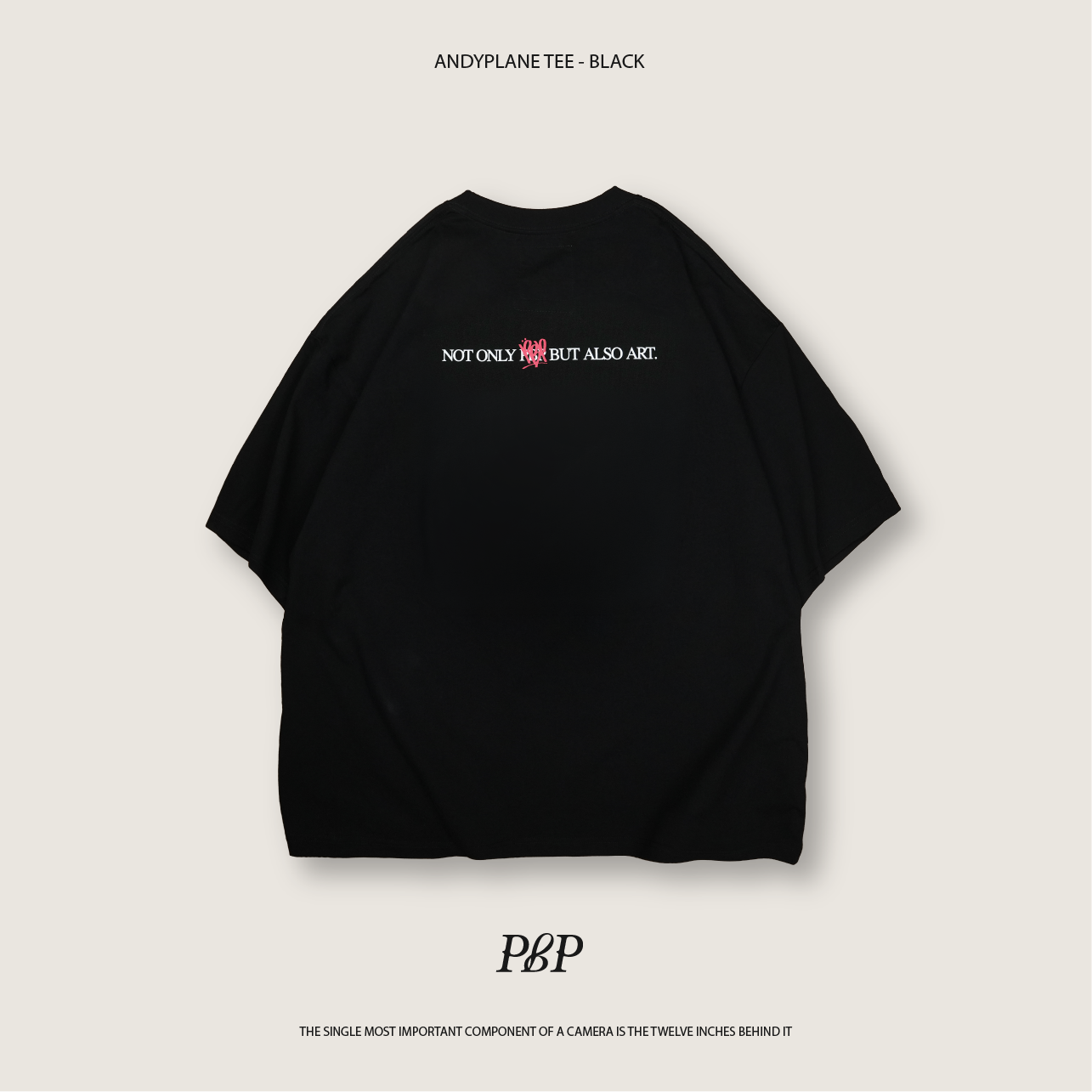 P.B.P - ANDYPLANE TEE  - BLACK