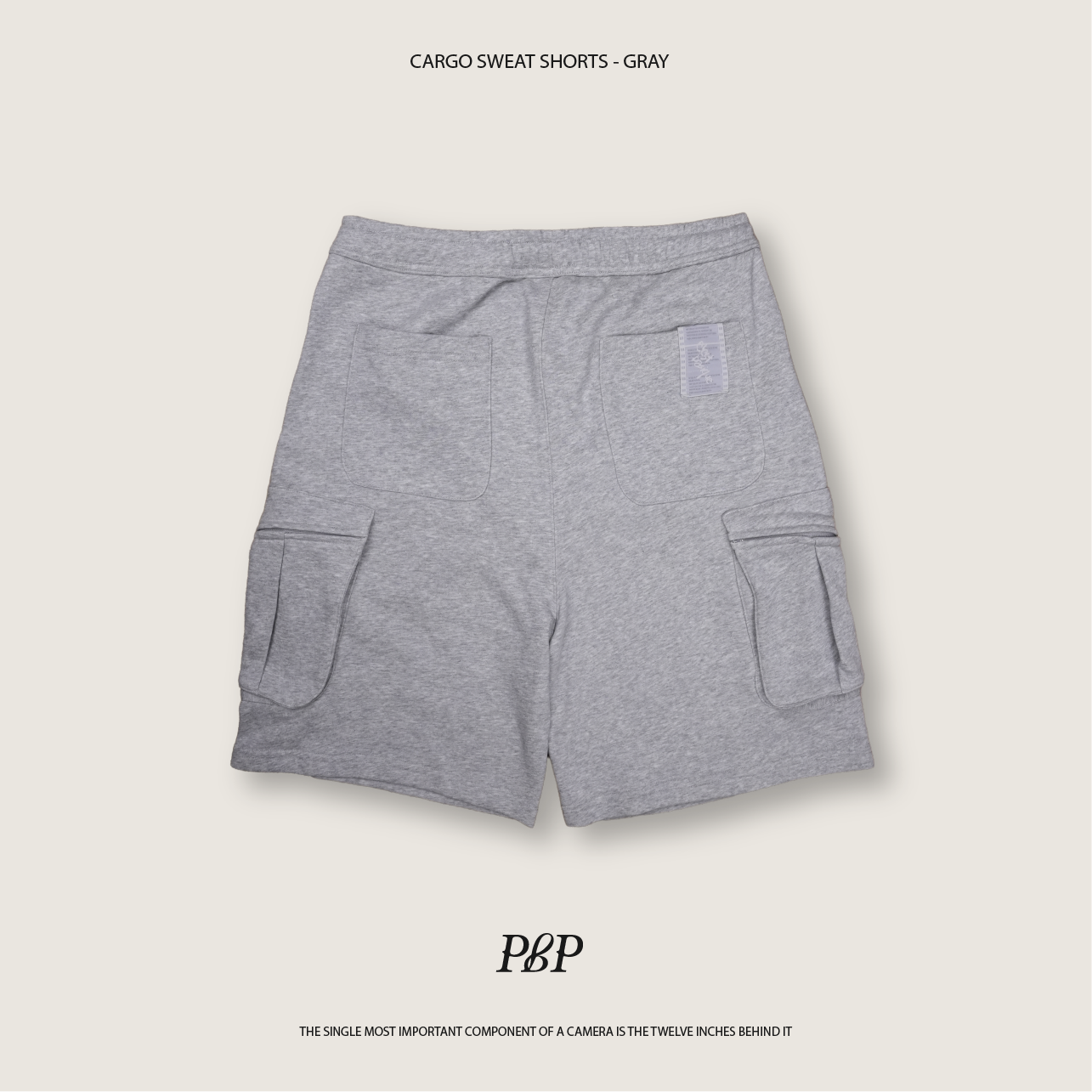 P.B.P - CARGO SWEAT SHORTS  - GRAY