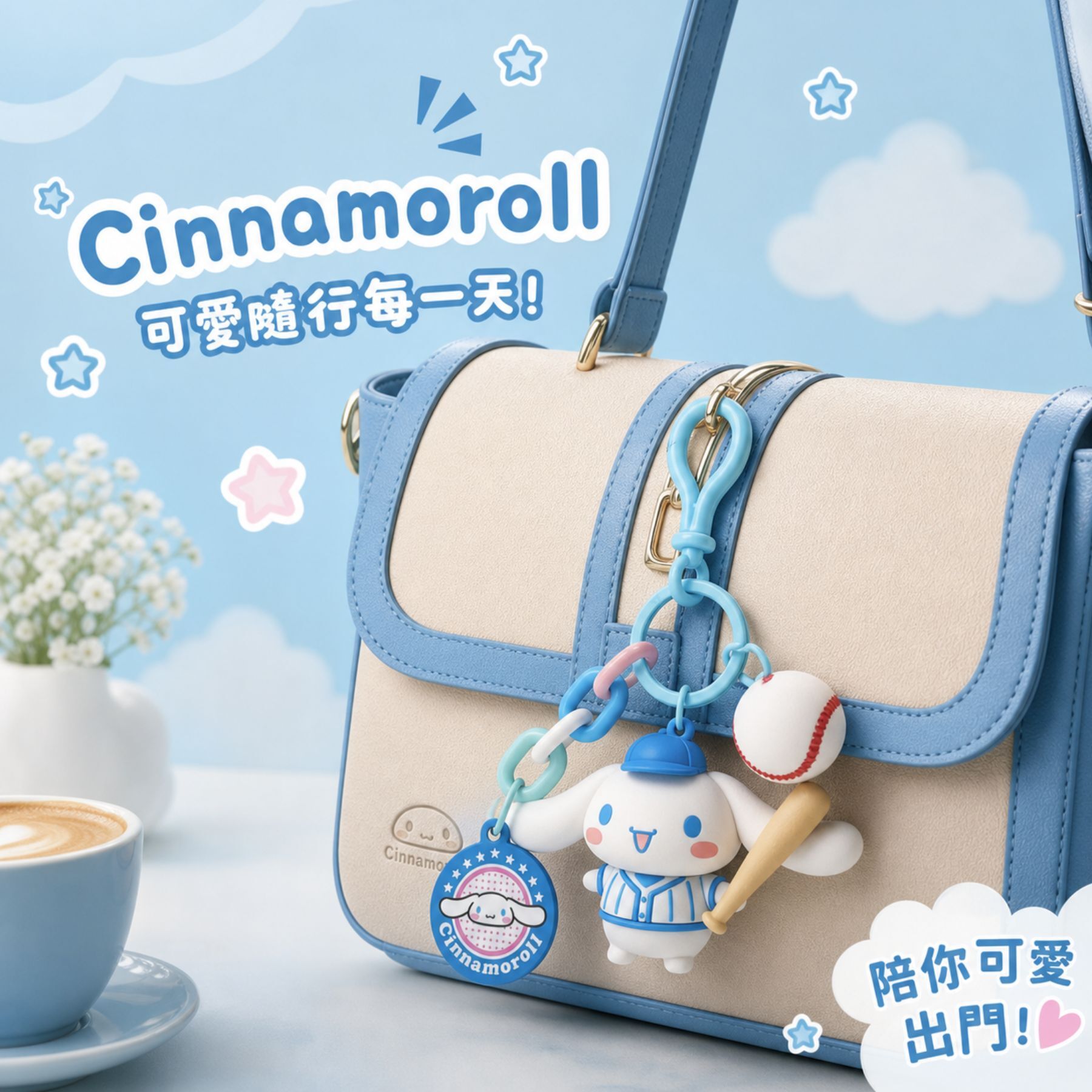 玉桂狗 Sanrio 掛件鎖匙扣 | 飾物