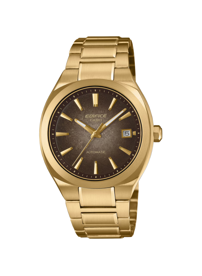 Casio 38mm 金色離子鍍藍寶石水晶鏡面 EFK-200DG-5A