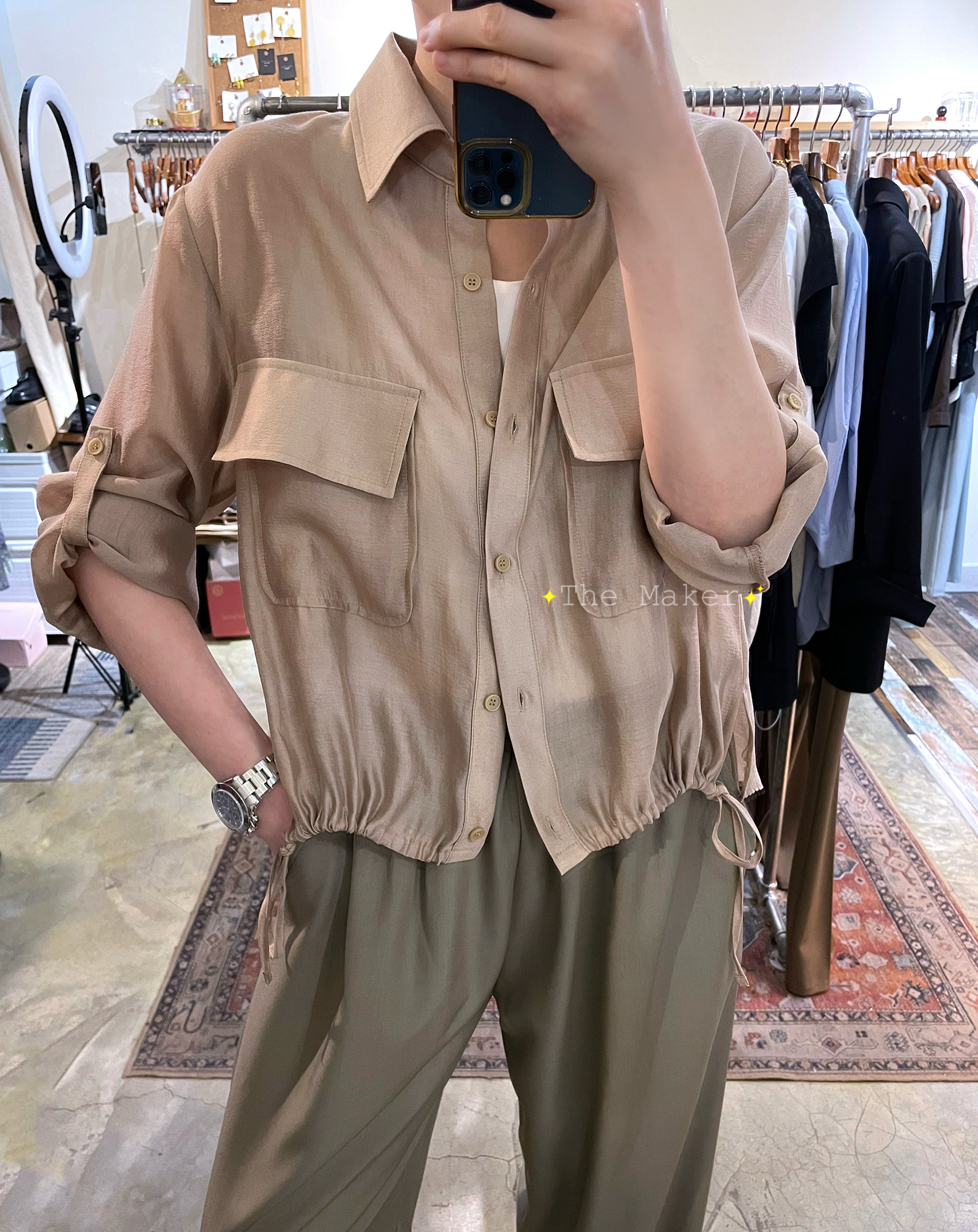 ✨ 顯白光澤透膚感SHIRT ✨