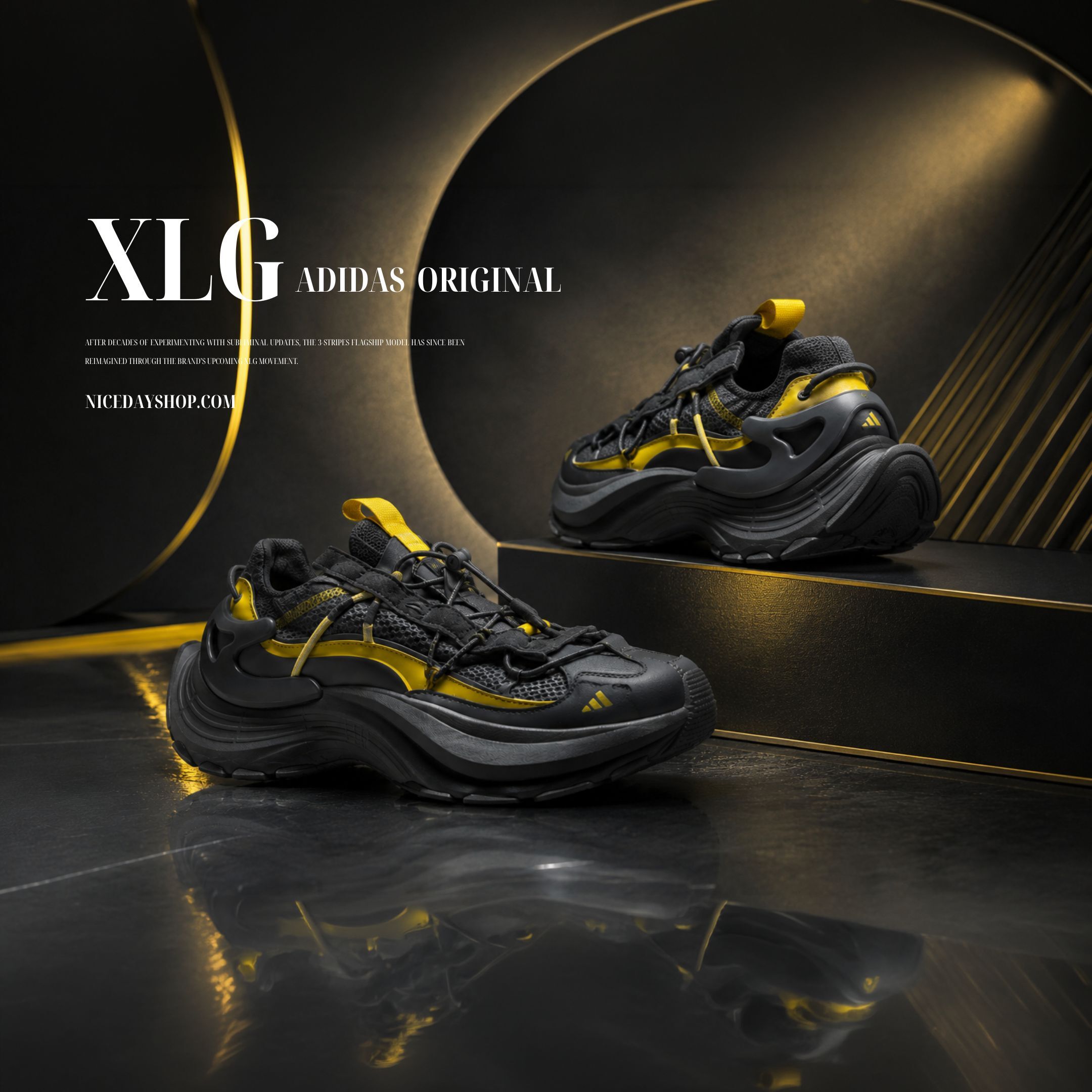 NICEDAY 代購 Adidas XLG SPEED HIKE 黑黃 黑 機甲 機能 工裝 灰黑 KZ7066
