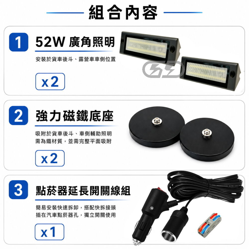 廣角52w快拆安裝組合套餐 晶典光電