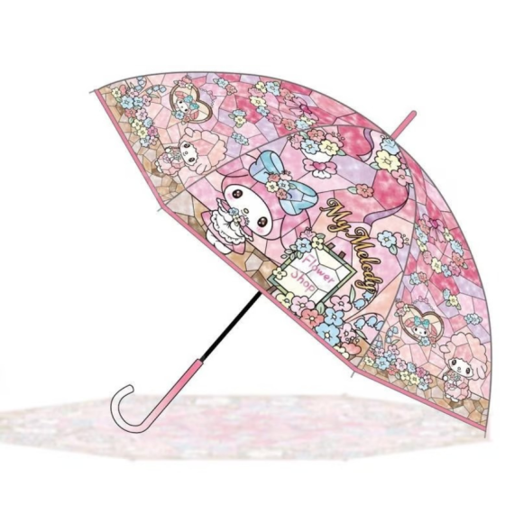 包郵優惠 Sanrio My Melody彩色玻璃傘直遮雨傘(60cm) #2608