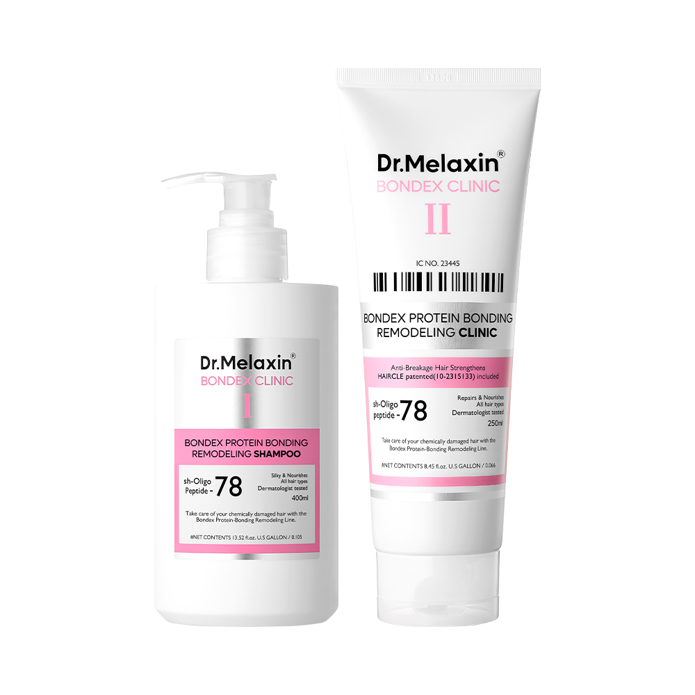 DU167 Dr.Melaxin Bondex clinic 洗頭水 400ml + Bondex clinic 護髮素 250ml (洗護各1) EXP:洗頭水 : 12-18個月護髮素 : 2029.05
