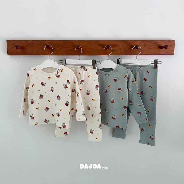 正韓秋DAJOA 兩色滿版熊熊家居服套裝