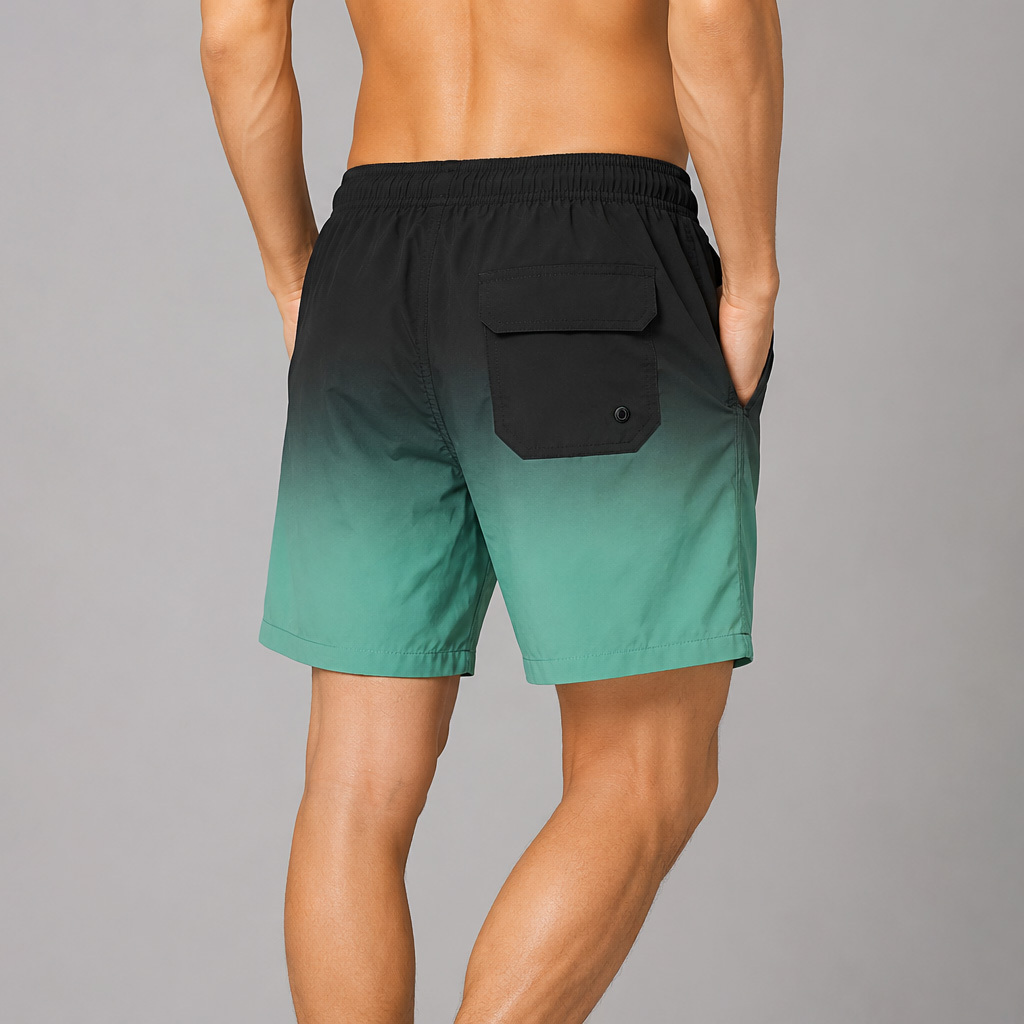 Men's GRADIENT Layered Beach Shorts - Green