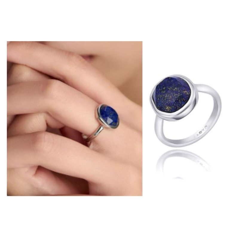 DT069 [26'FW] LLOYD Silver 925 Lapis Lazuli 合成青金石蛋面戒指 13x15mm