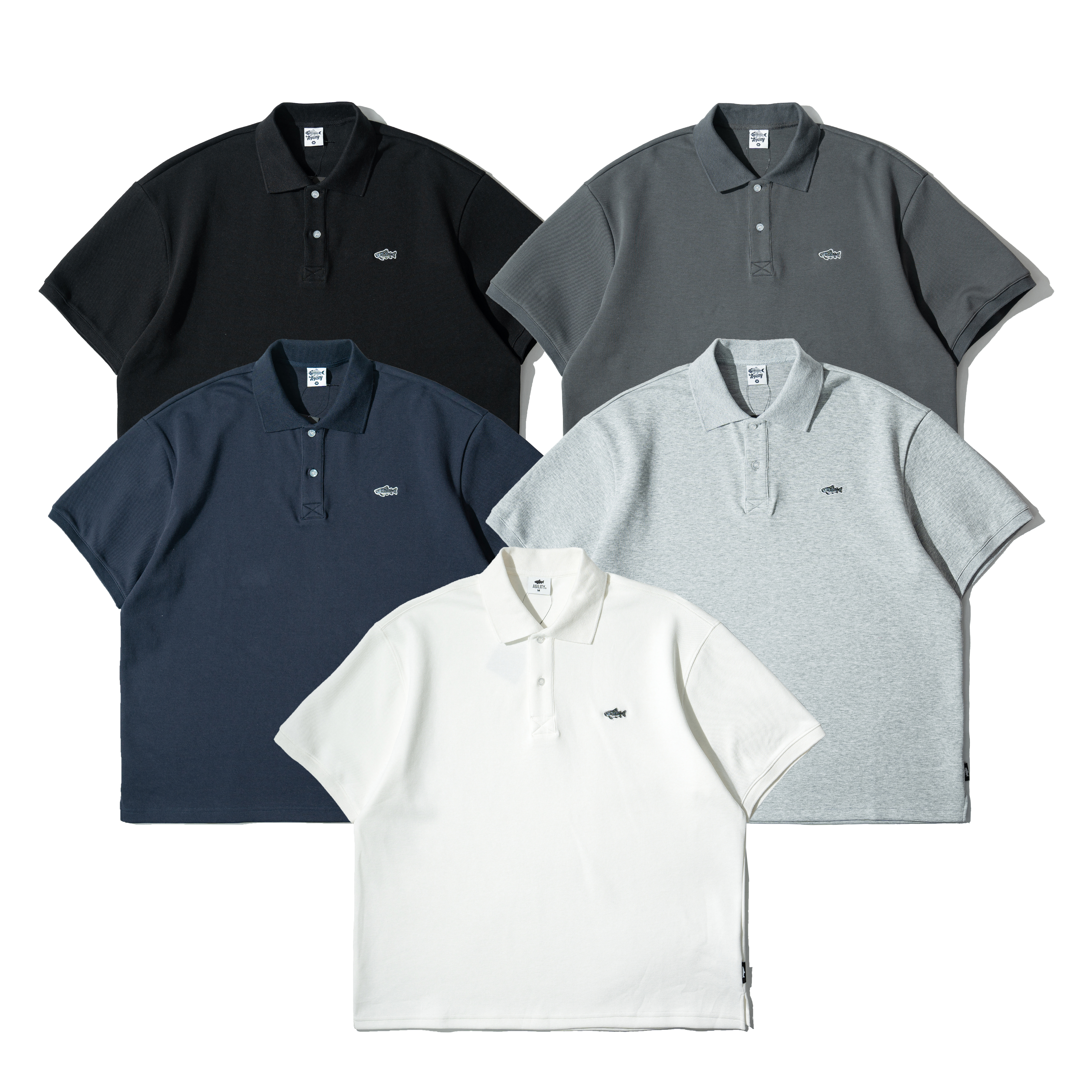 AGILITY Embroidery Polo Shirts 鮭魚刺繡 短袖 Polo衫 [AGB-1]