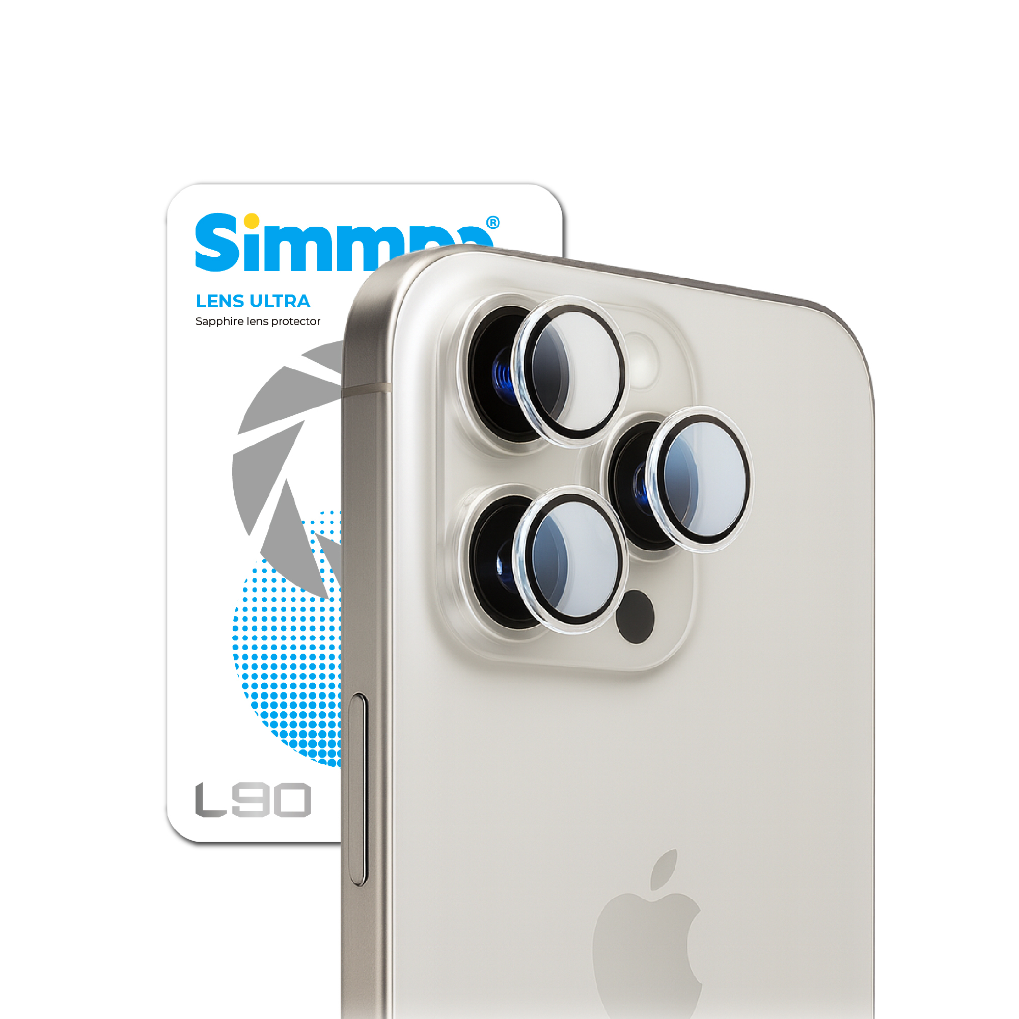 【Simmpo】L-90 幻晶AR藍寶石鏡頭保護貼|iPhone 18 系列