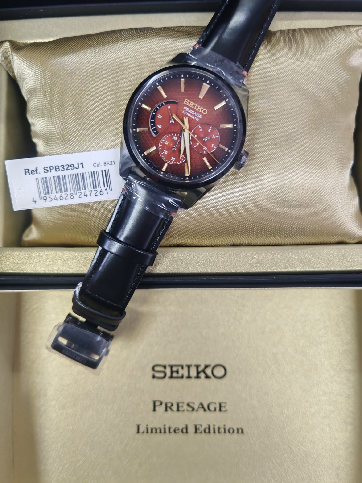 Seiko Presage Sharp Edged Series SPB329J1 SPB329 Kabuki-inspired Limited Edition SPB329J1 Limited edition of 2,000 pieces  歌舞伎限量款動力儲存顯示機械 皮革男士手錶  40.2MM