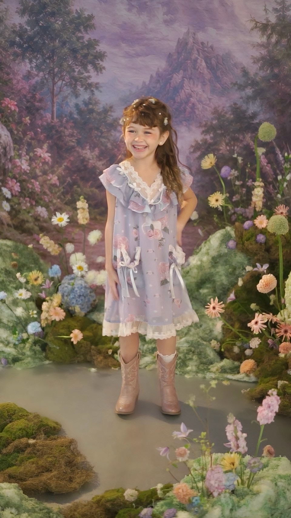 LILAC TWINKLE DRESS FOR KIDS