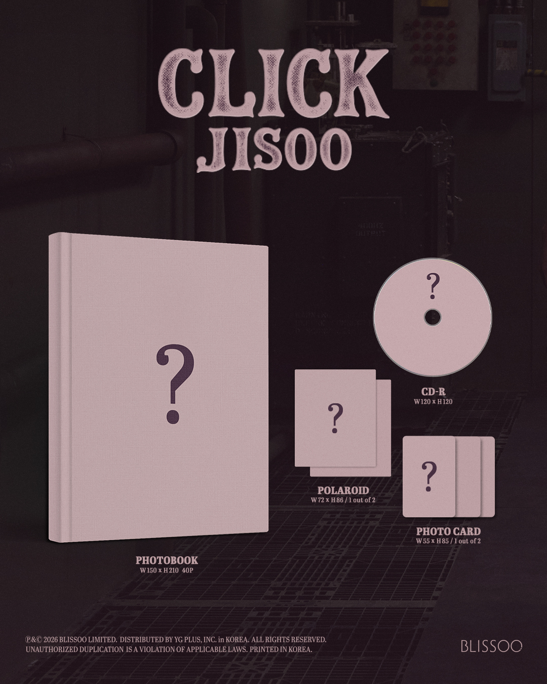 預購｜JISOO (BLACKPINK) 單曲專輯 [CLICK] 寫真書版 PHOTOBOOK VER.