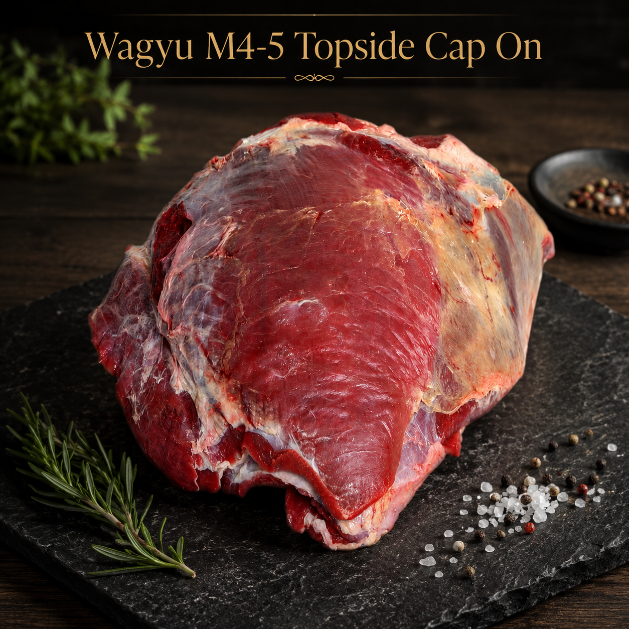Wagyu M4-5 Topside Cap On (catch weight ) (Frozen)