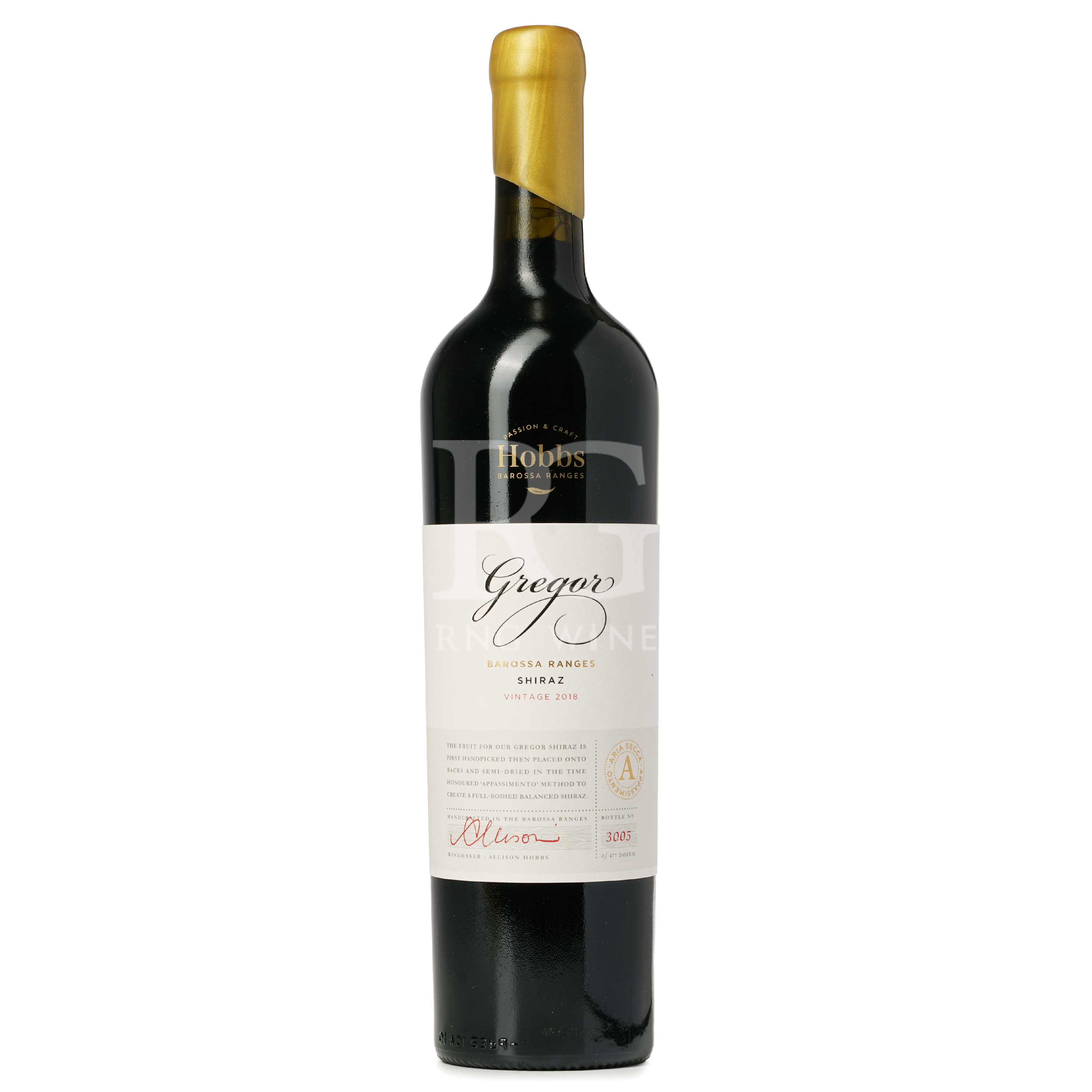 Hobbs Gregor Shiraz 2018 (RP98)