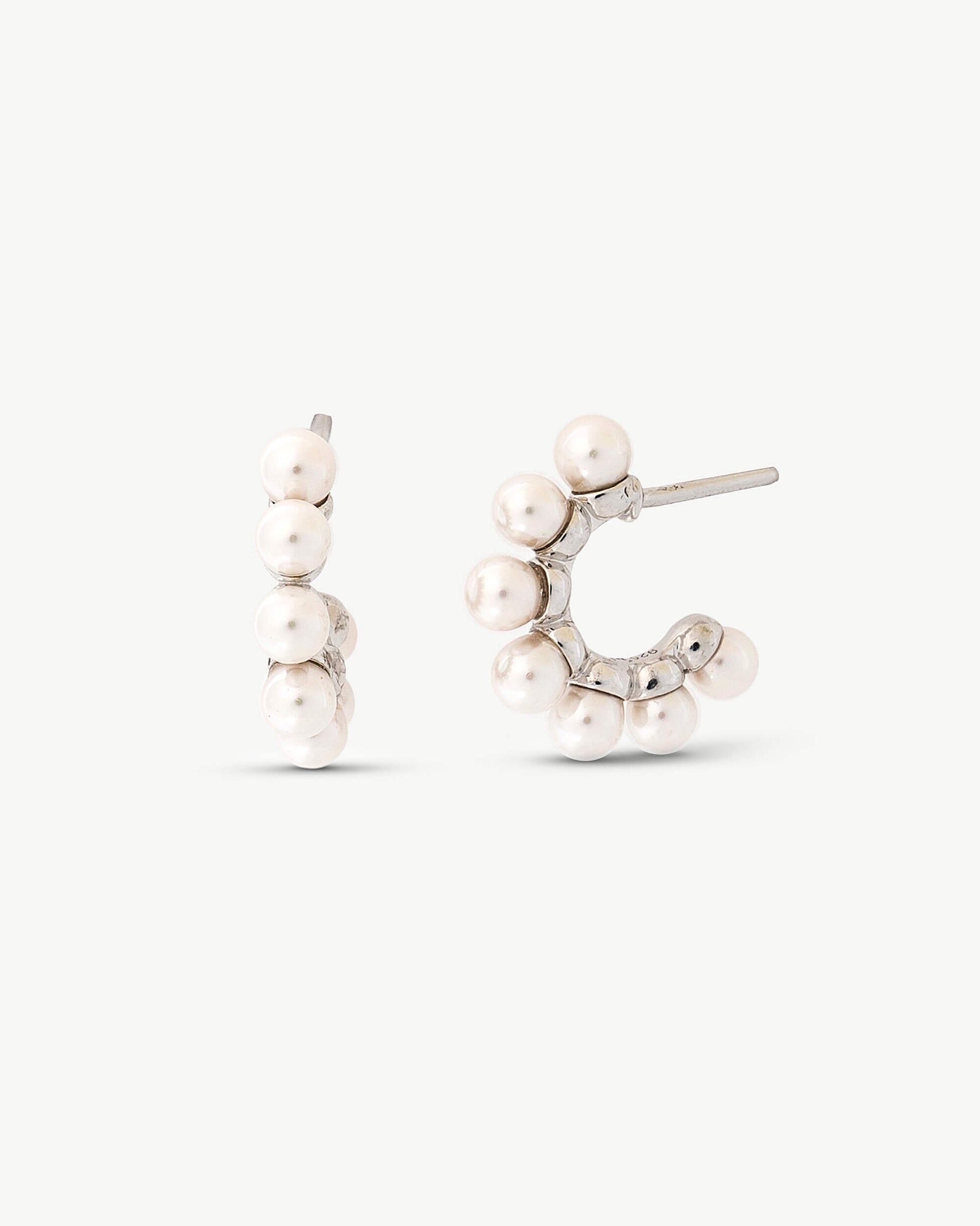 1MJ0826-032 [MAJORICA] 圈型珍珠耳環 3mm Ada 銀色 #16461.01.2 (EU)