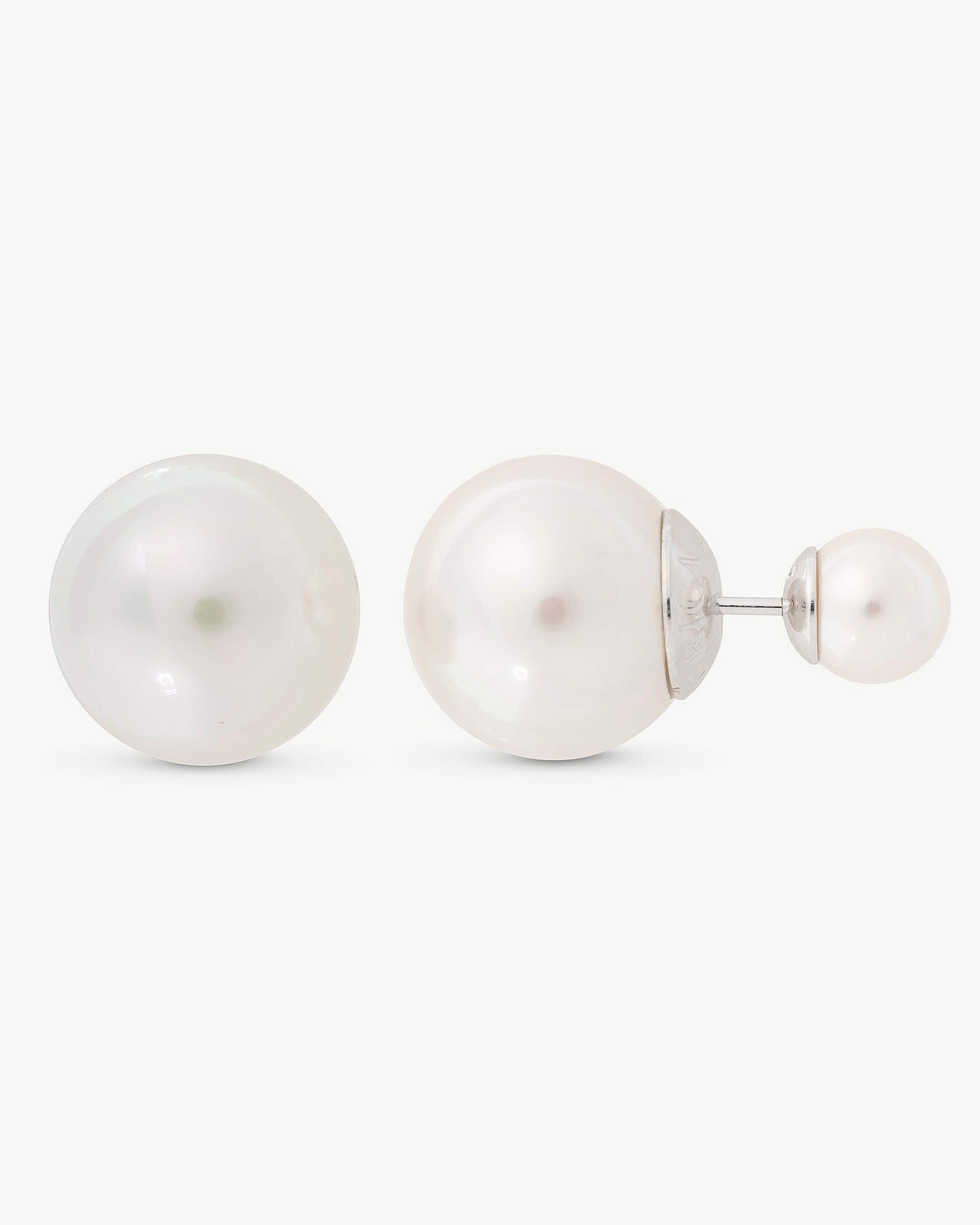 1MJ0826-043 [MAJORICA] 珍珠耳環 8mm 與 16mm Polar 白色 #15240.01.2 (EU)