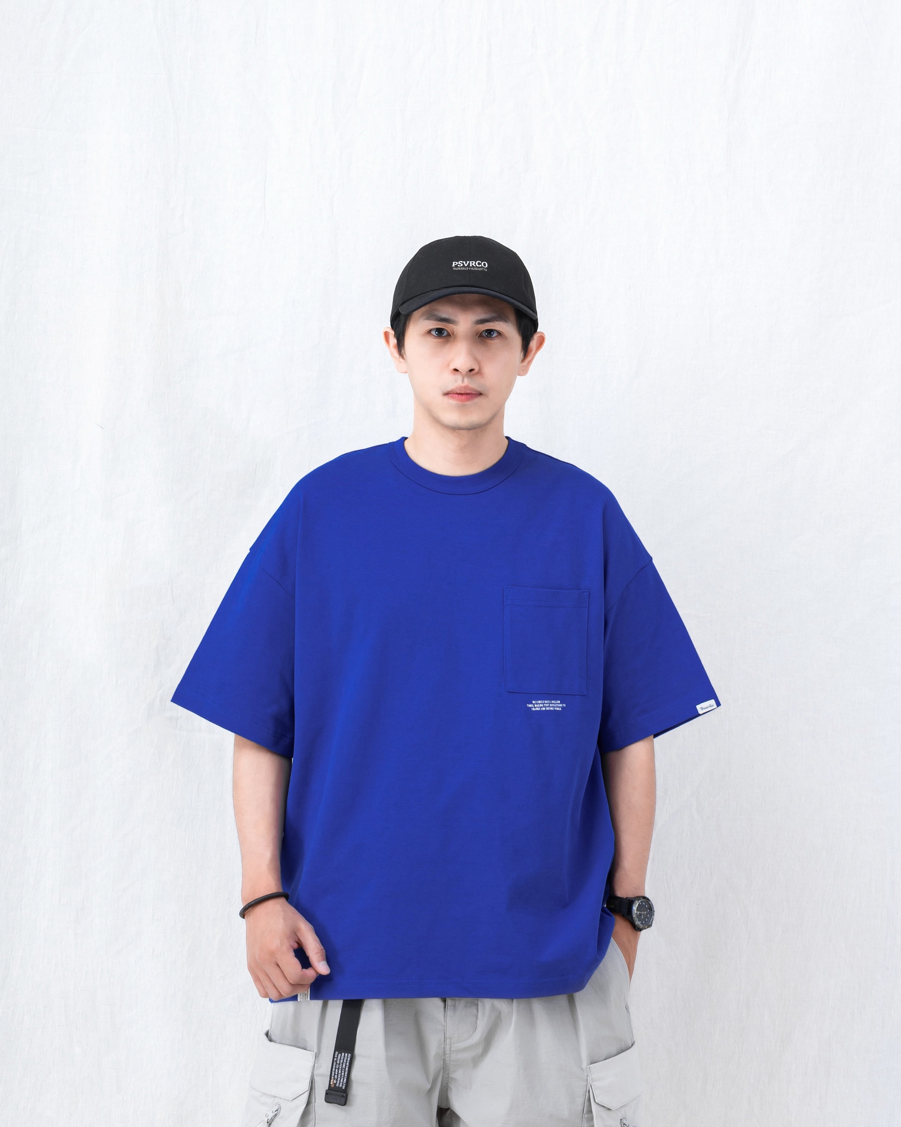 PERSEVERE 26 S/S Text-Print Pocket T-Shirt