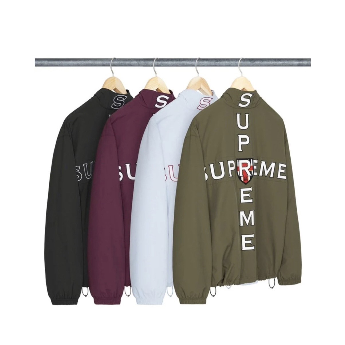 -(B3c01)-SUPREME CROSS TRACK JACKET 十字 訓練外套 黑色/藍色/紅色/橄欖綠