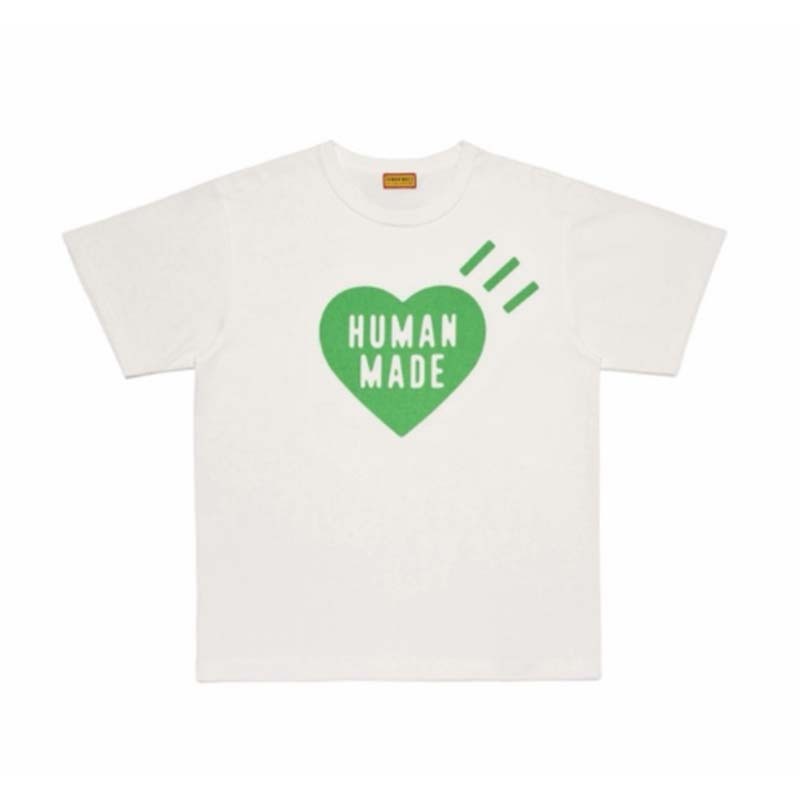 HUMAN MADE KYOTO 京都限定 綠愛心 短T 短袖 白色 HM31TE052-WE [台灣現貨]