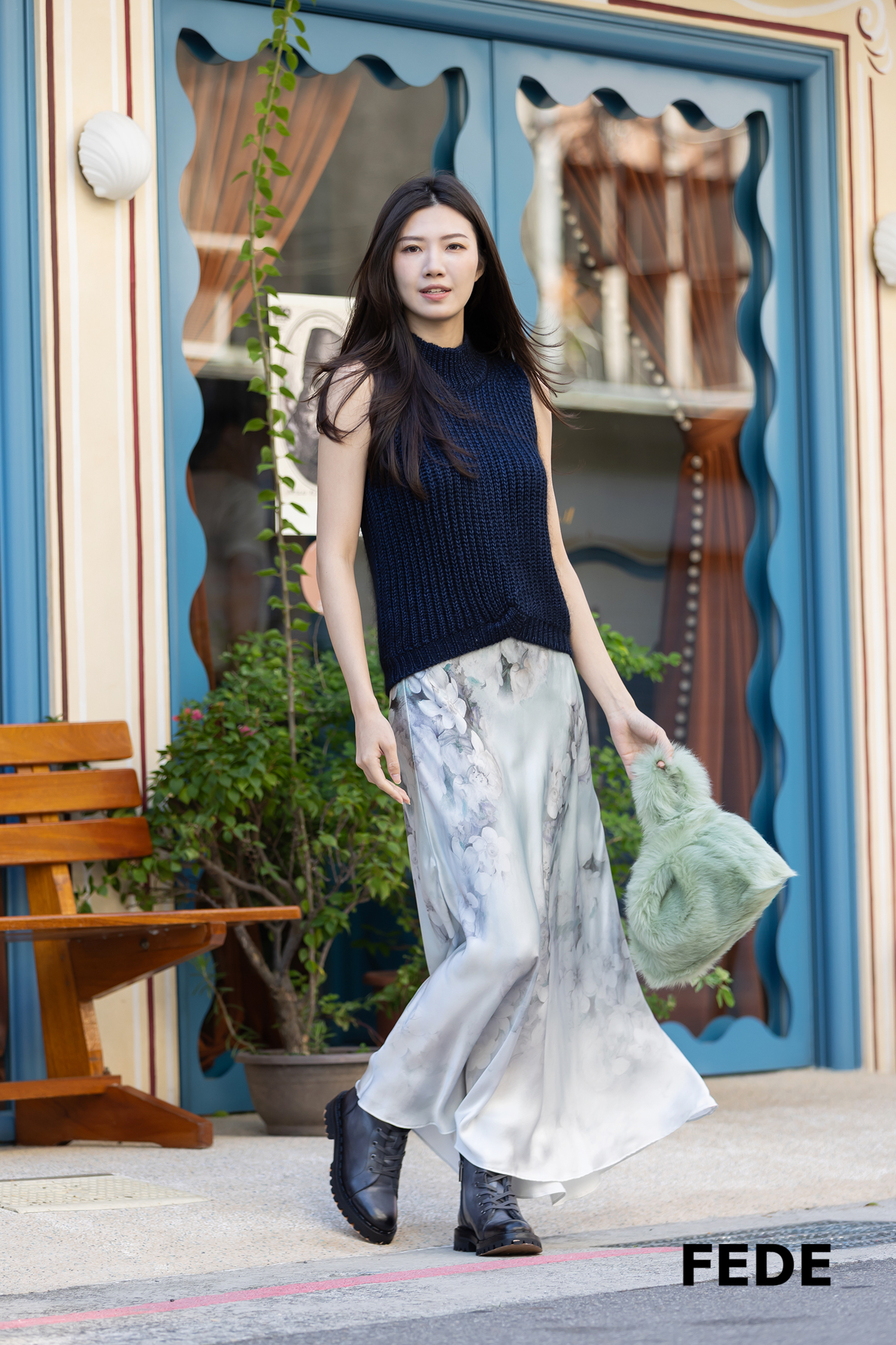 ALBERTA  FERRETTI  飄逸緞面長裙