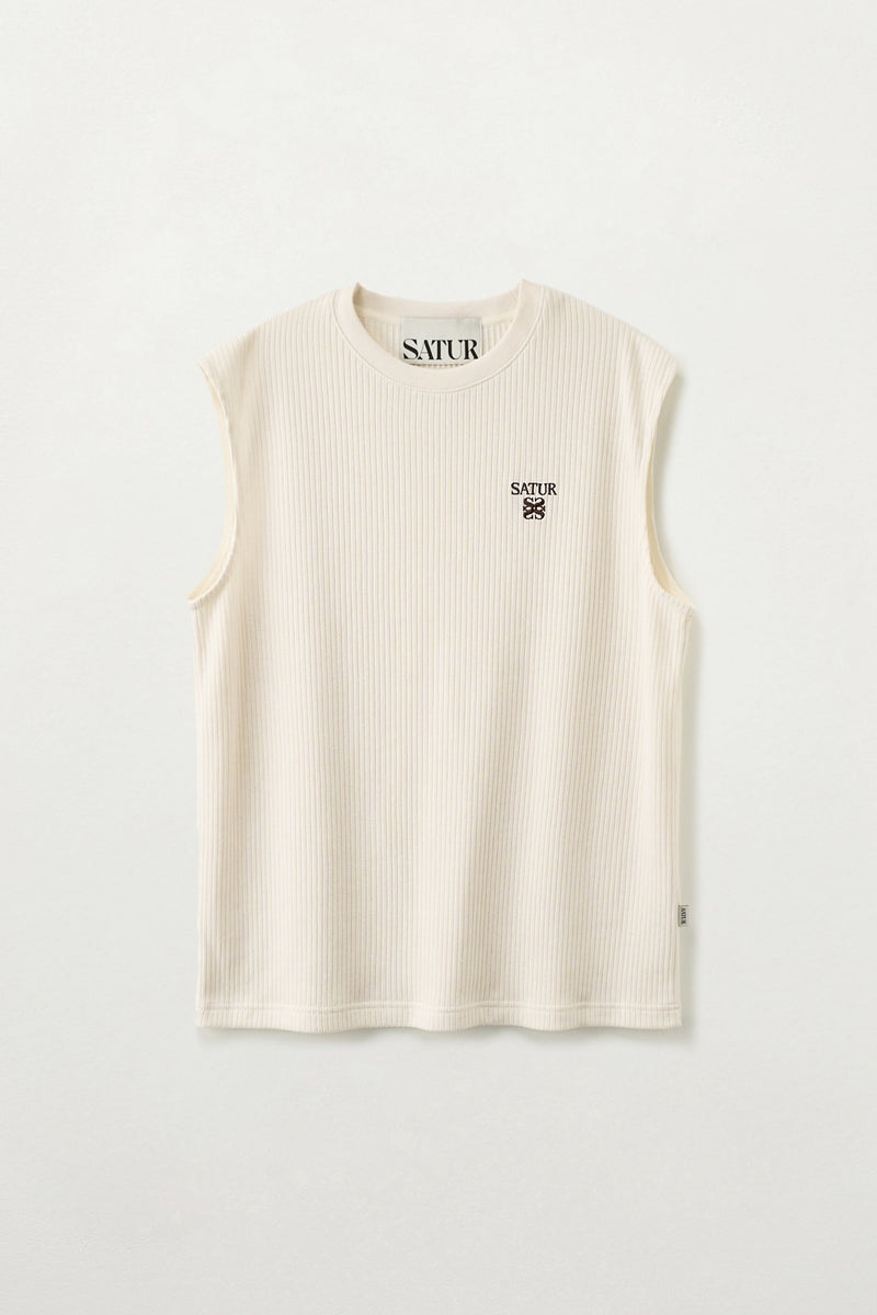 【現貨】DD082602 SATUR 刺繡LOGO寬鬆圓領背心