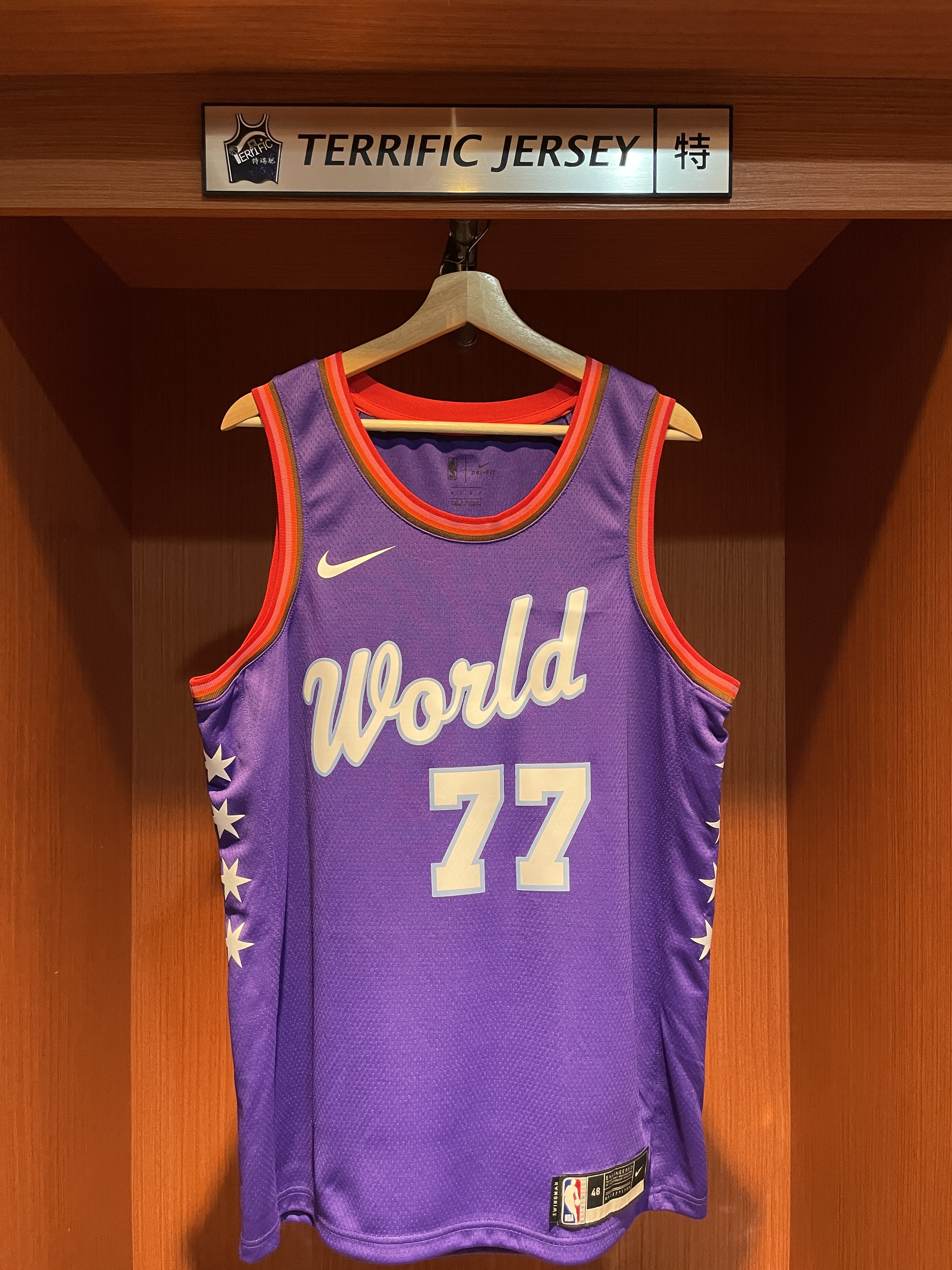 NBA球衣 Luka Doncic 19-20 新秀賽 世界隊 World Rising Star Jordan Swingman 球迷版 熱轉印 全新