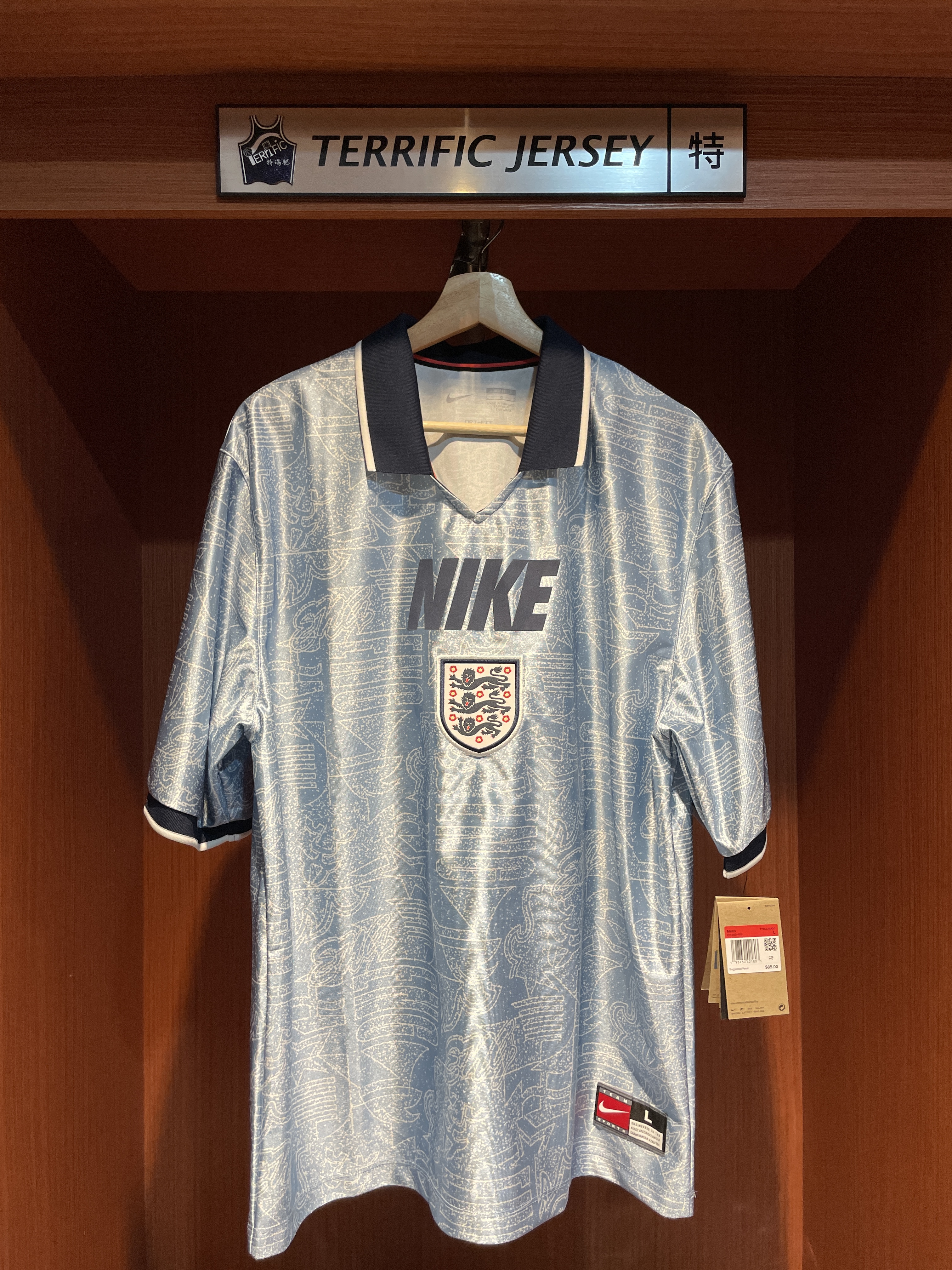 FIFA足球 England 英格蘭 水藍休閒球衣 2026 世界盃 Nike Lifestyle Jersey 排汗 亮面 全新