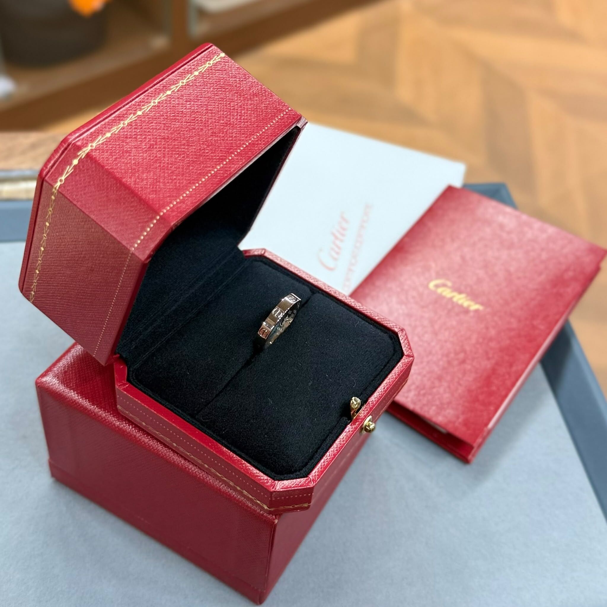 BRAND NEW CARTIER RING 55碼 18K白金 AU750 #卡地亞戒指