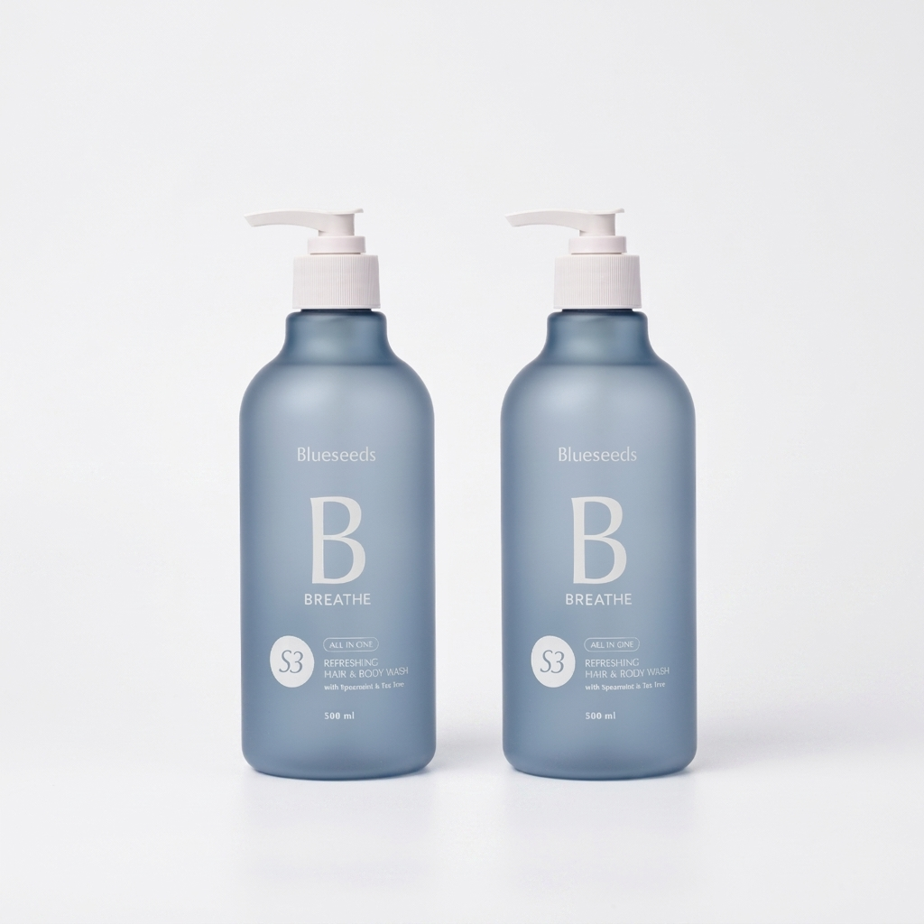 【買一送一】S3 薄荷茶樹全身舒爽潔淨露 500ml｜洗髮沐浴 All in one