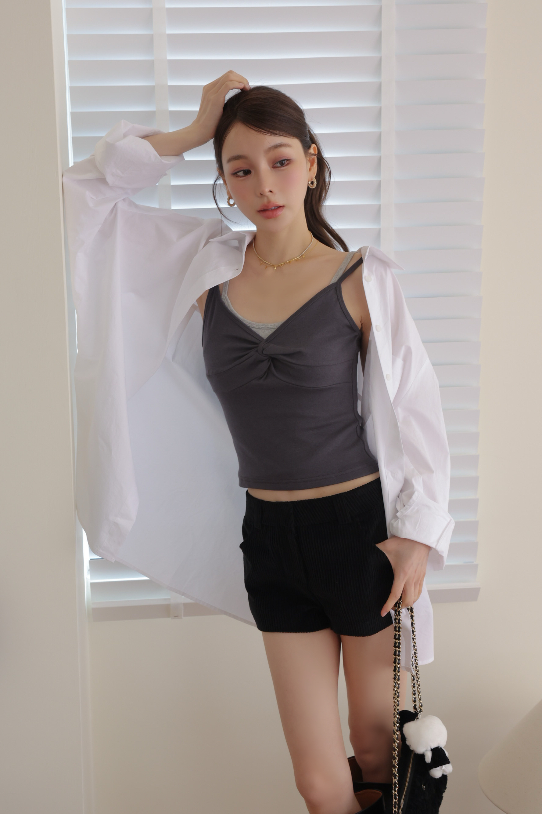高級滿滿廓形質感襯衫 HF11
