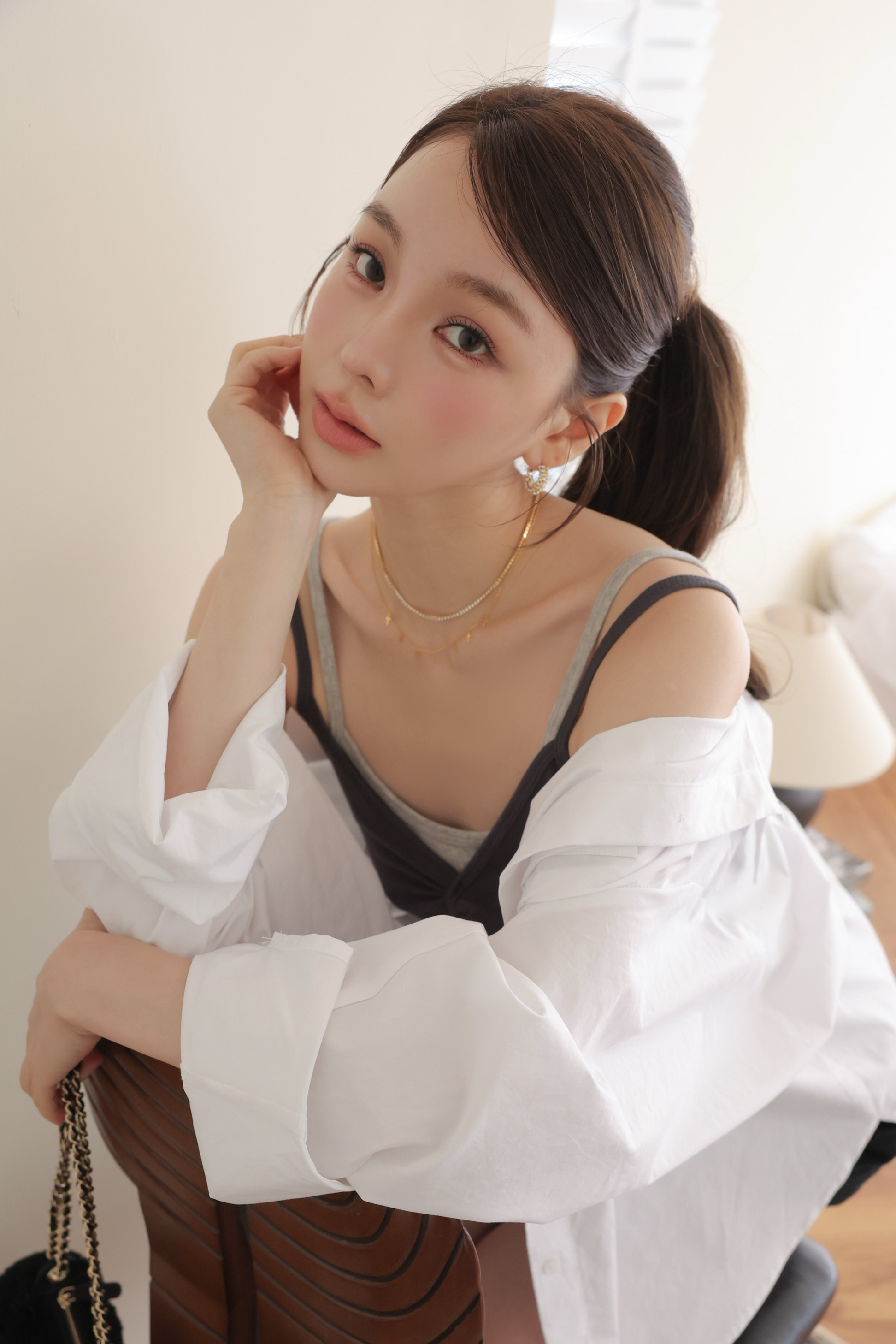 高級滿滿廓形質感襯衫 HF11