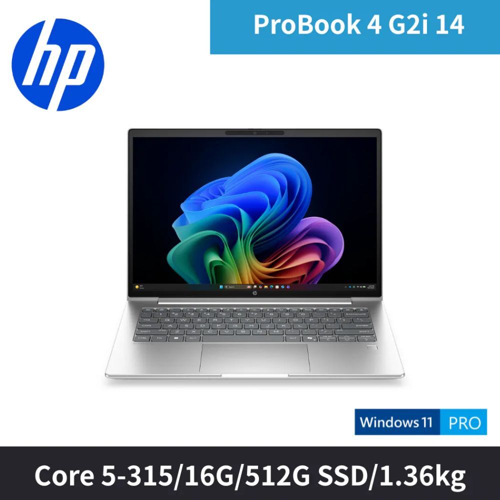 惠普 HP ProBook 4 G2i (E04DTPT) 14吋 商用筆電 Core 5-315/16G/512G SSD/W11P/333