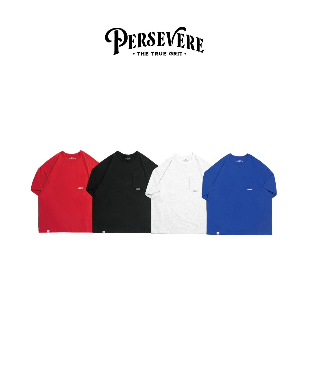 PERSEVERE 標語口袋短T｜Text-Print Pocket T-Shirt（26SS）