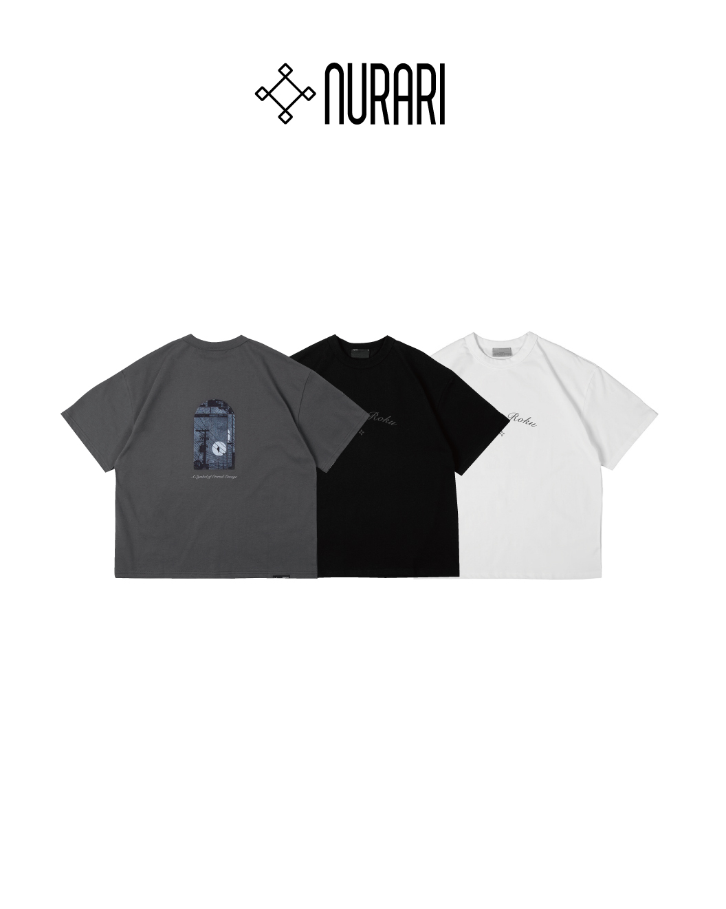NURARI 八咫烏圖像寬短版短T｜Em. KamonRoku Boxy Tee（26SS）