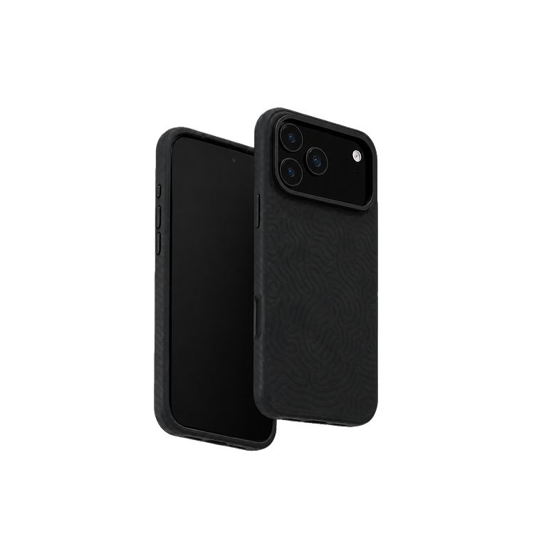 Prismatica | iPhone 18 Magnetic Charging Compatible Lens Protection Stand Shockproof Liquid Silicone Case - Black