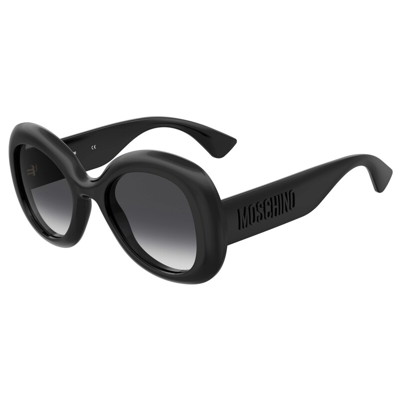 【預購】Moschino H082674 女裝圓形太陽眼鏡 (漸灰鏡片/黑色鏡框)