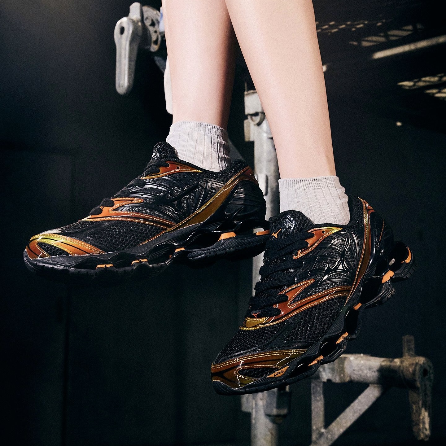 MIZUNO WAVE PROPHECY LS 黑黃橘 休閒鞋 慢跑鞋 D1GA260402