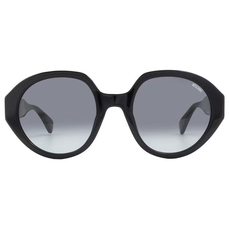 【預購】Moschino H082675 女裝圓形太陽眼鏡 (深灰漸變鏡片/黑色鏡框)