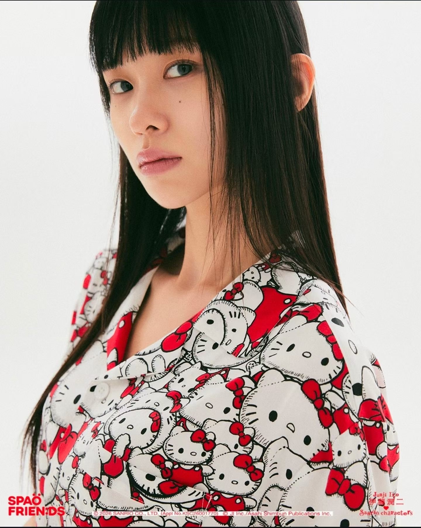 《限時團購優惠》SPAO卡通短袖 睡衣 伊藤潤二 x Hello kitty