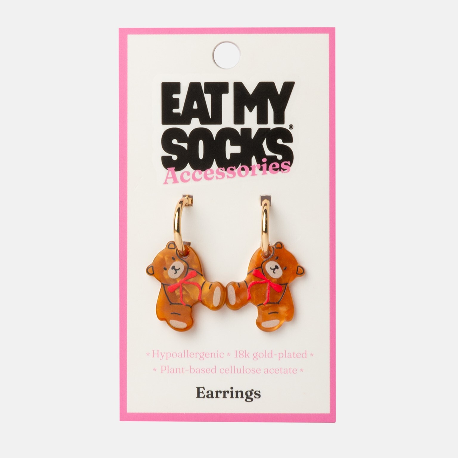 EAT MY SOCKS ｜耳環｜泰迪熊